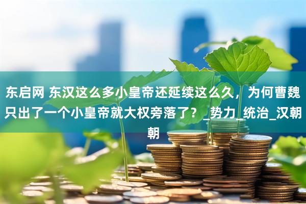 东启网 东汉这么多小皇帝还延续这么久，为何曹魏只出了一个小皇帝就大权旁落了？_势力_统治_汉朝
