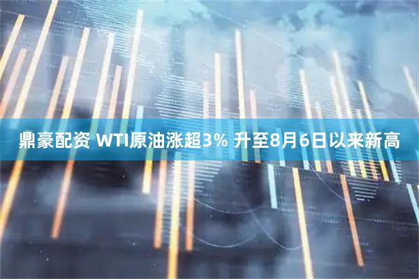 鼎豪配资 WTI原油涨超3% 升至8月6日以来新高
